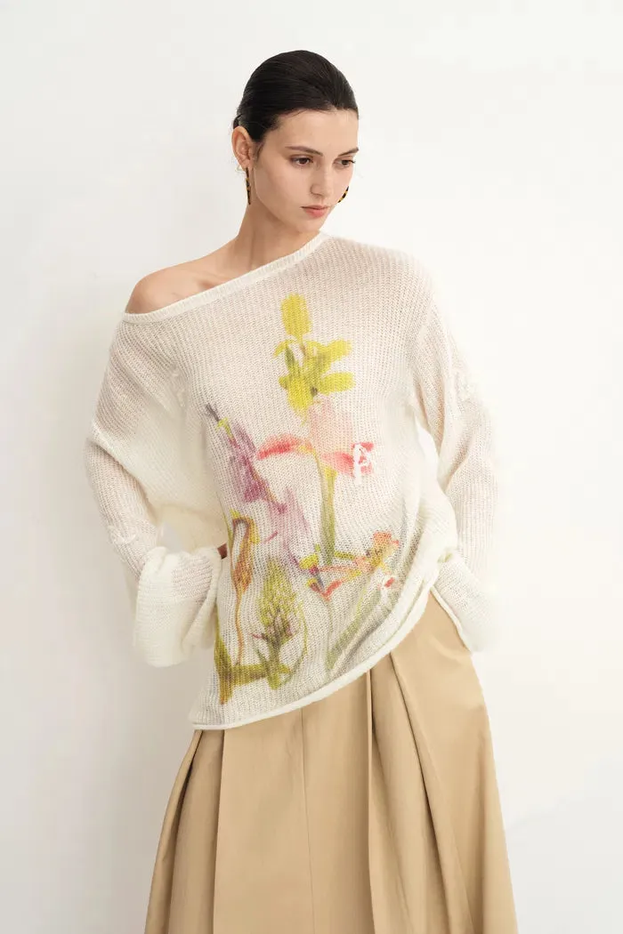 Blair Hand Embroidered Flora Sweater inWool-Alpaca Blend sold by Fabrique product image thumbnail 5