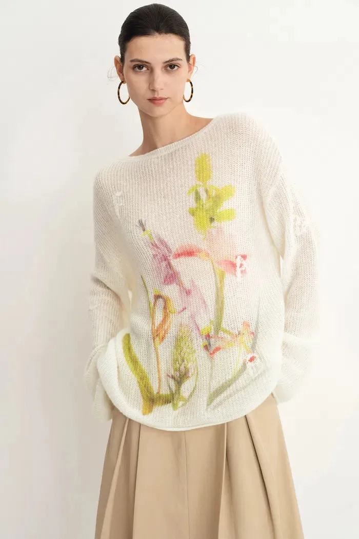 Blair Hand Embroidered Flora Sweater inWool-Alpaca Blend sold by Fabrique product image thumbnail 2