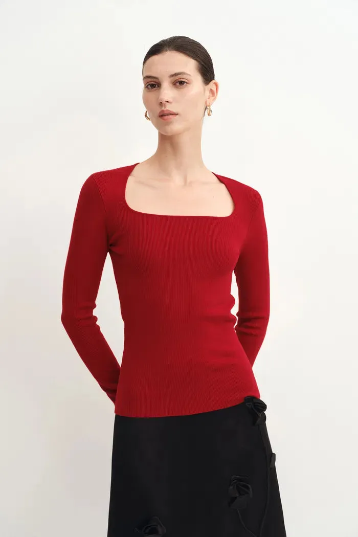 Etro Square Neck Sweater in Merino Wool Knit sold by Fabrique product image thumbnail 5