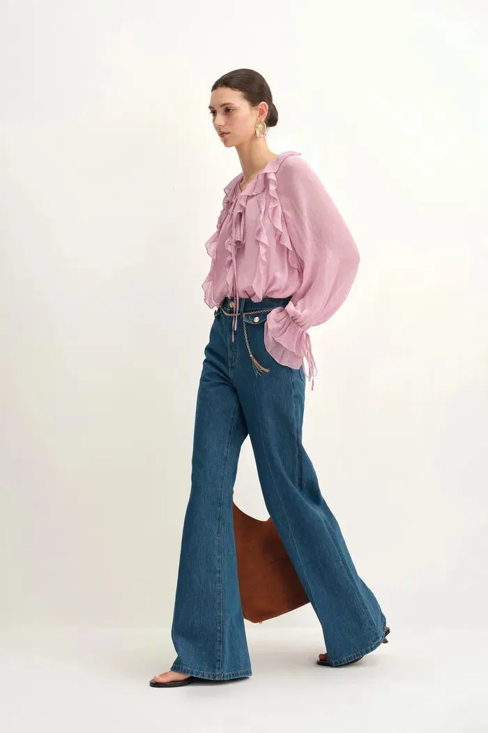 Olivia Ruffle Blouse in Silk Crepe sold by Fabrique product image thumbnail 3