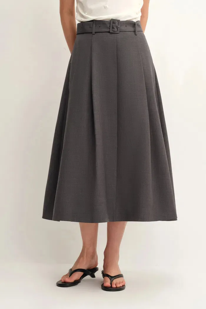 Rachel Pleated Long Skirt in Fine Wool Blend sold by Fabrique product image thumbnail 3