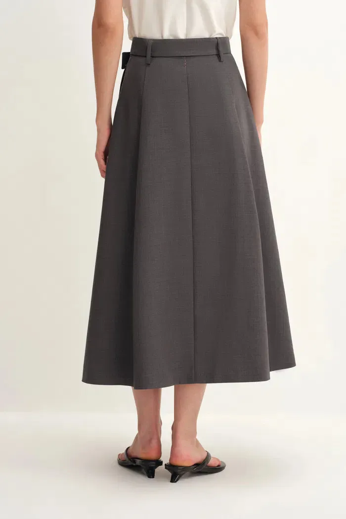 Rachel Pleated Long Skirt in Fine Wool Blend sold by Fabrique product image thumbnail 5