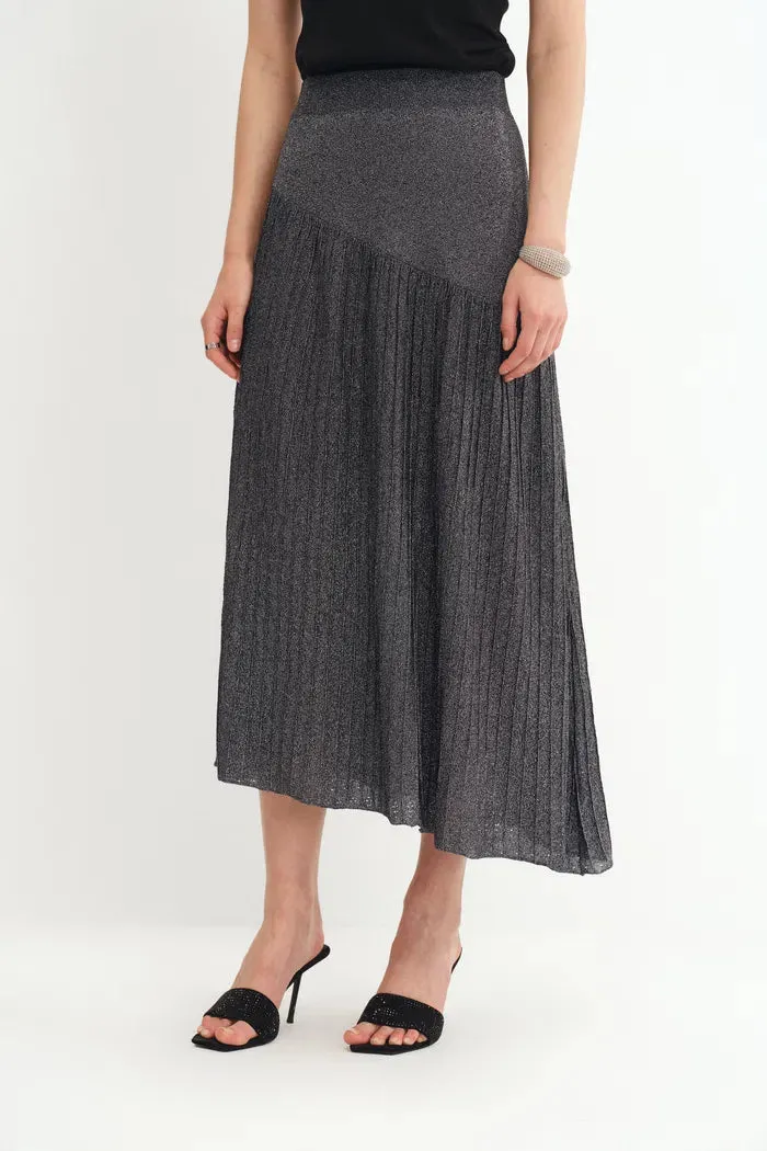 Hadley Slanted Hem Skirt in Metallic Yarn sold by Fabrique product image thumbnail 4