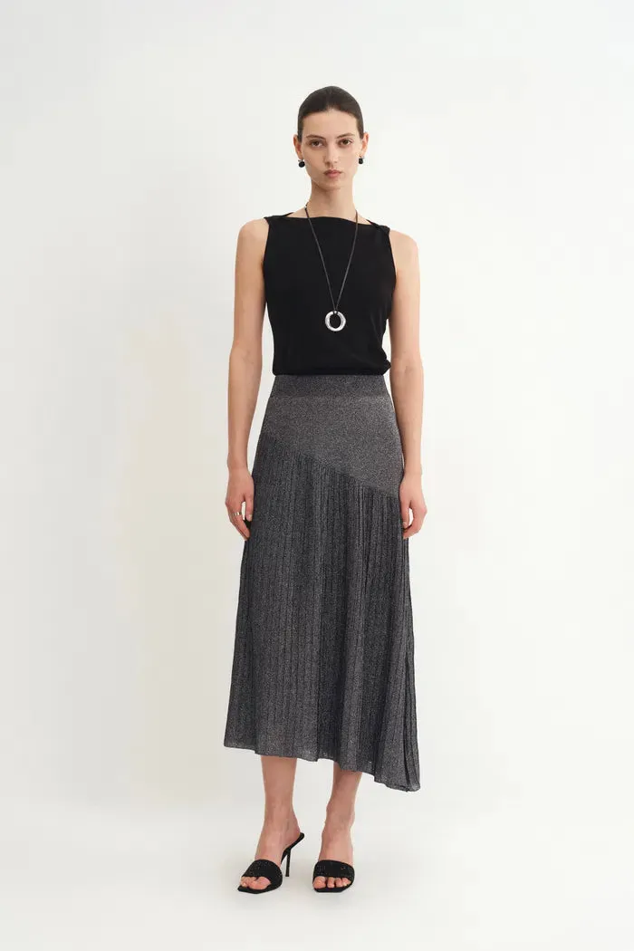 Hadley Slanted Hem Skirt in Metallic Yarn sold by Fabrique product image thumbnail 2
