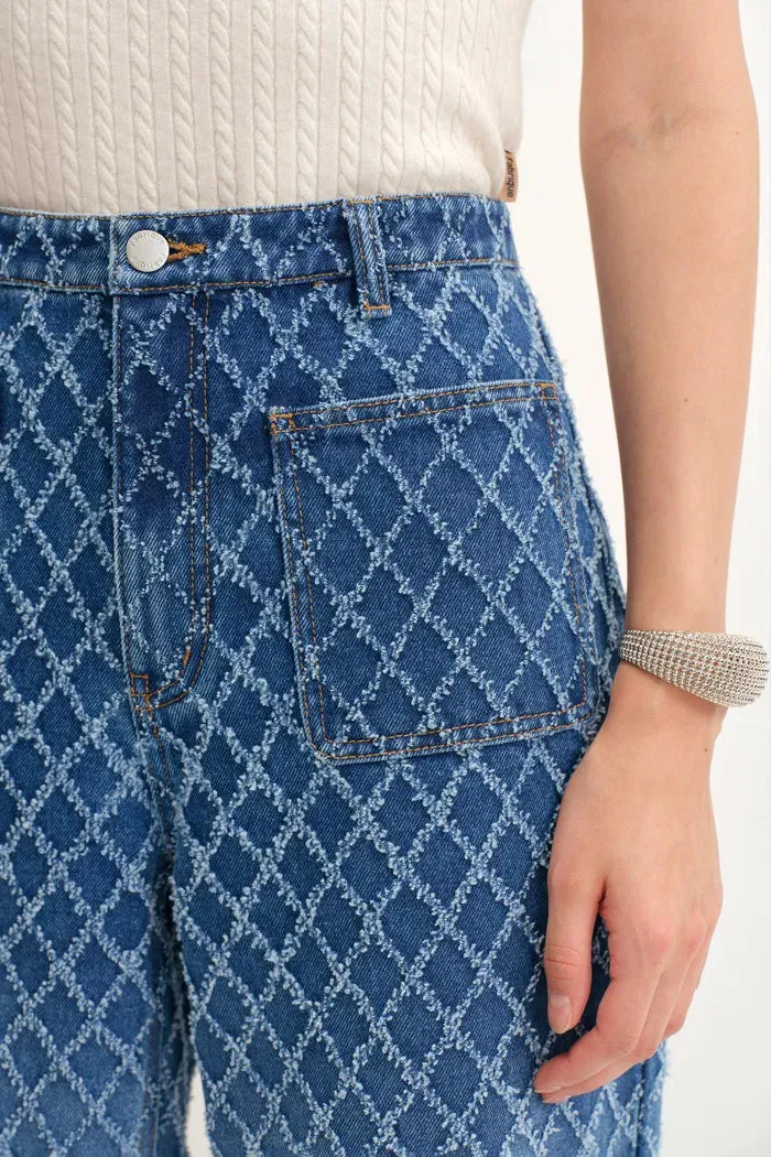 Natalie Gradient Jeans in Jacquard Denim sold by Fabrique product image thumbnail 5