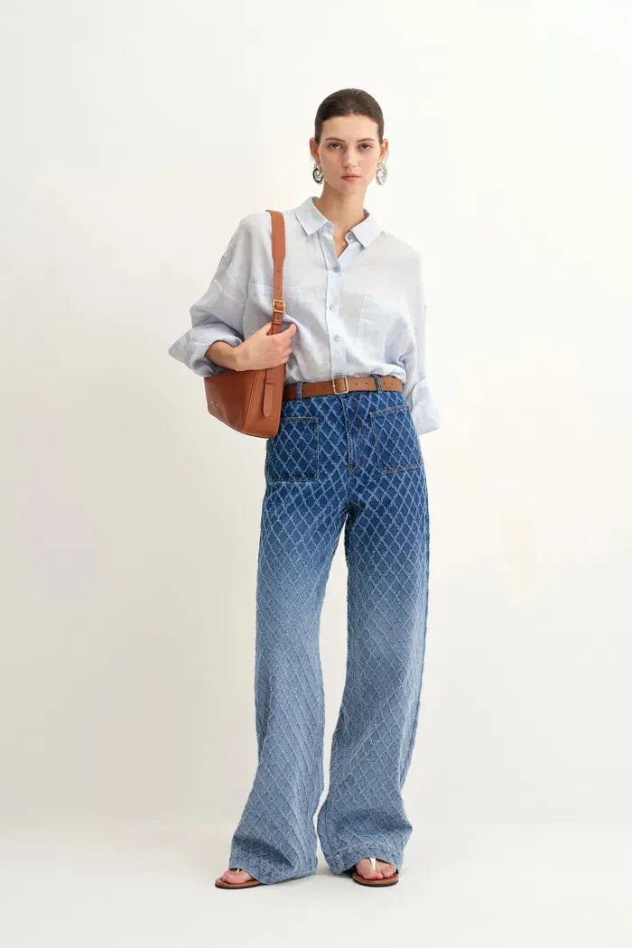 Natalie Gradient Jeans in Jacquard Denim sold by Fabrique product image thumbnail 2