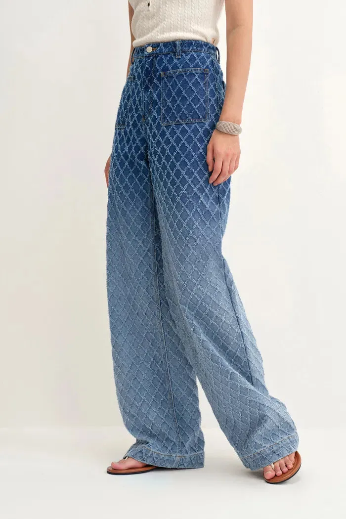 Natalie Gradient Jeans in Jacquard Denim sold by Fabrique product image thumbnail 3