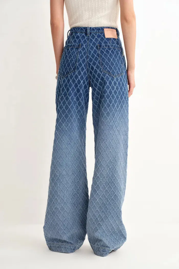 Natalie Gradient Jeans in Jacquard Denim sold by Fabrique product image thumbnail 4