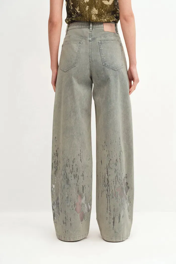Thalia Devoré Jeans in Composite Denim sold by Fabrique product image thumbnail 3