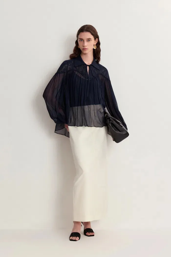 Iris Lacework Blouse in Crepe Georgette sold by Fabrique product image thumbnail 3