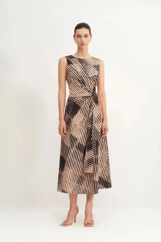 Athena Print Dress in Cotton Sateen sold by Fabrique