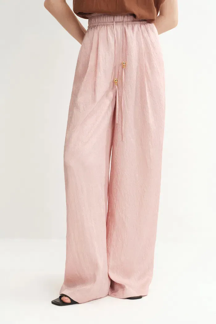 Louise Textured Pleated Pants in Pleated Satin sold by Fabrique product image thumbnail 5