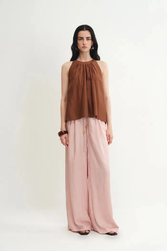 Louise Textured Pleated Pants in Pleated Satin sold by Fabrique product image thumbnail 2