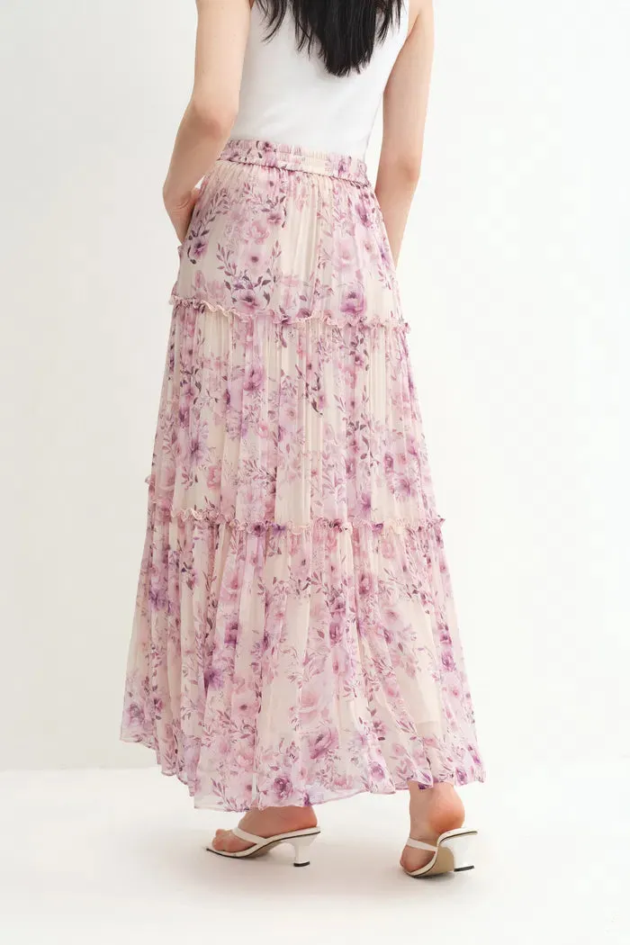 Mia Hand Painted Flora Skirt in Silk-Cotton sold by Fabrique product image thumbnail 4