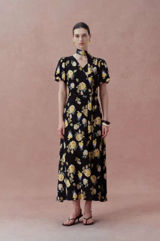 Cecilie Short Sleeve Flora Dress made by Fabrique