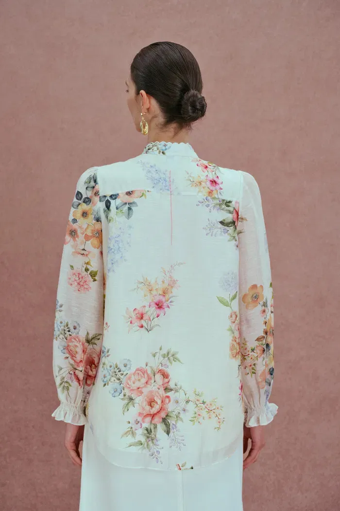 Ariel Flora Blouse in Silk-Linen Blend sold by Fabrique product image thumbnail 5