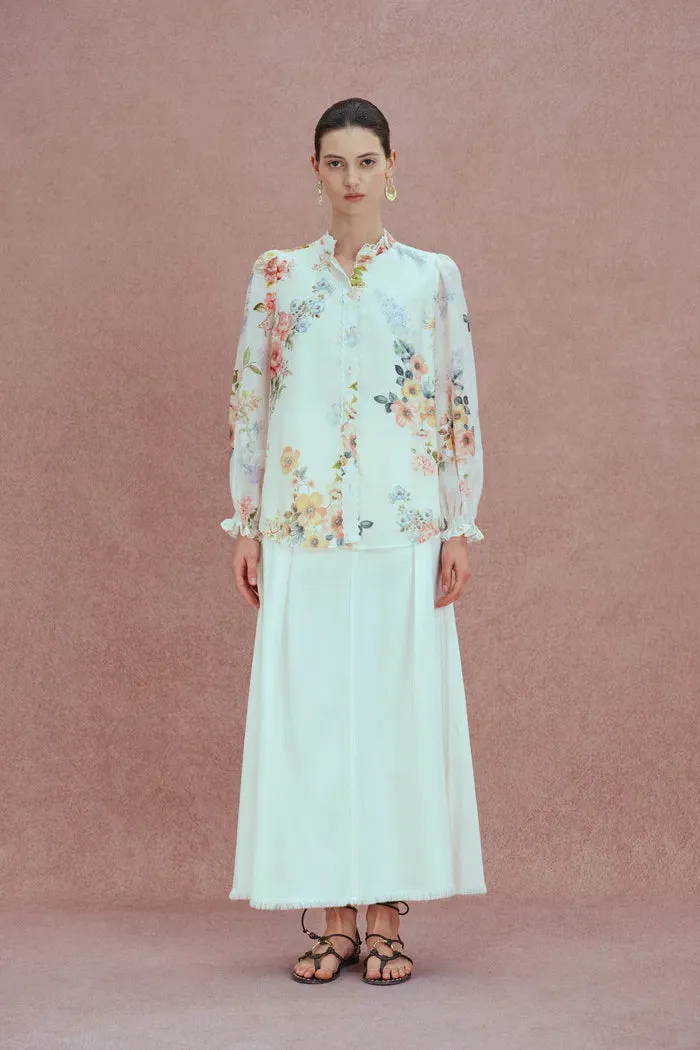 Ariel Flora Blouse in Silk-Linen Blend sold by Fabrique product image thumbnail 2