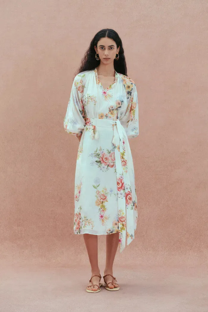 Lou Flora Long Sleeves Dress in Silk-Linen Blend sold by Fabrique product image thumbnail 5