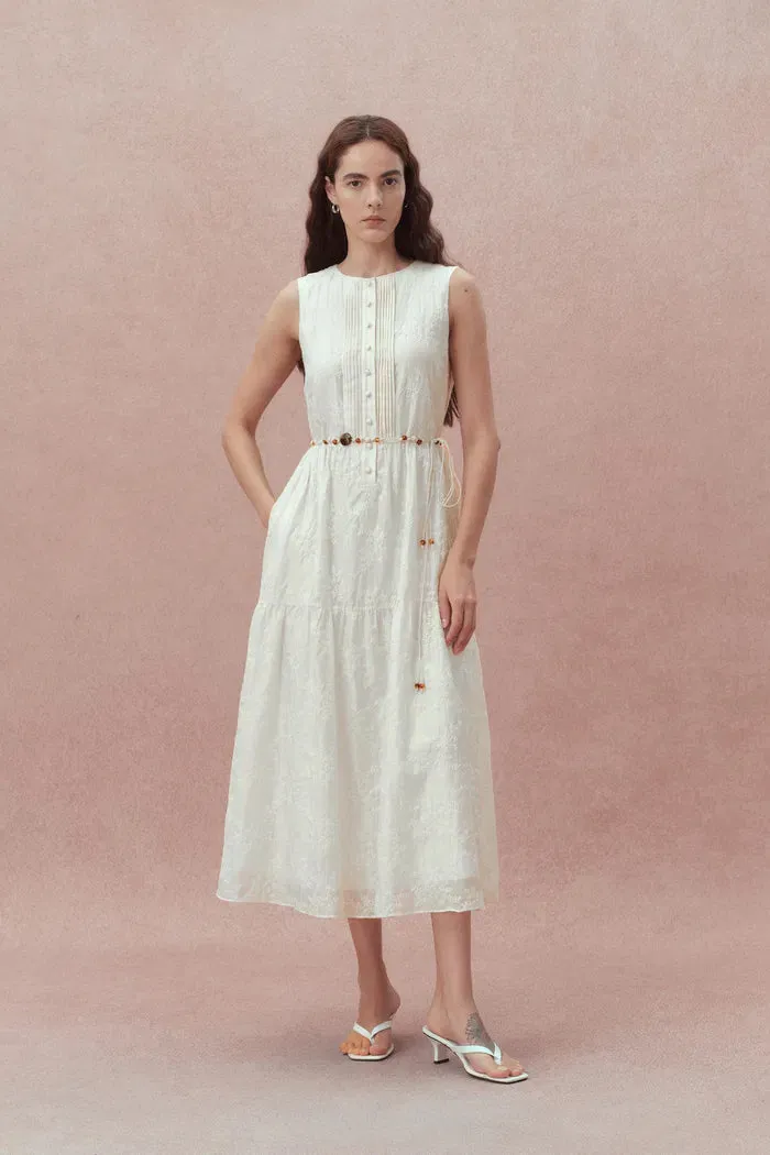 Stella Sleeveless Dress in Lyocell Embroidery sold by Fabrique product image thumbnail 4