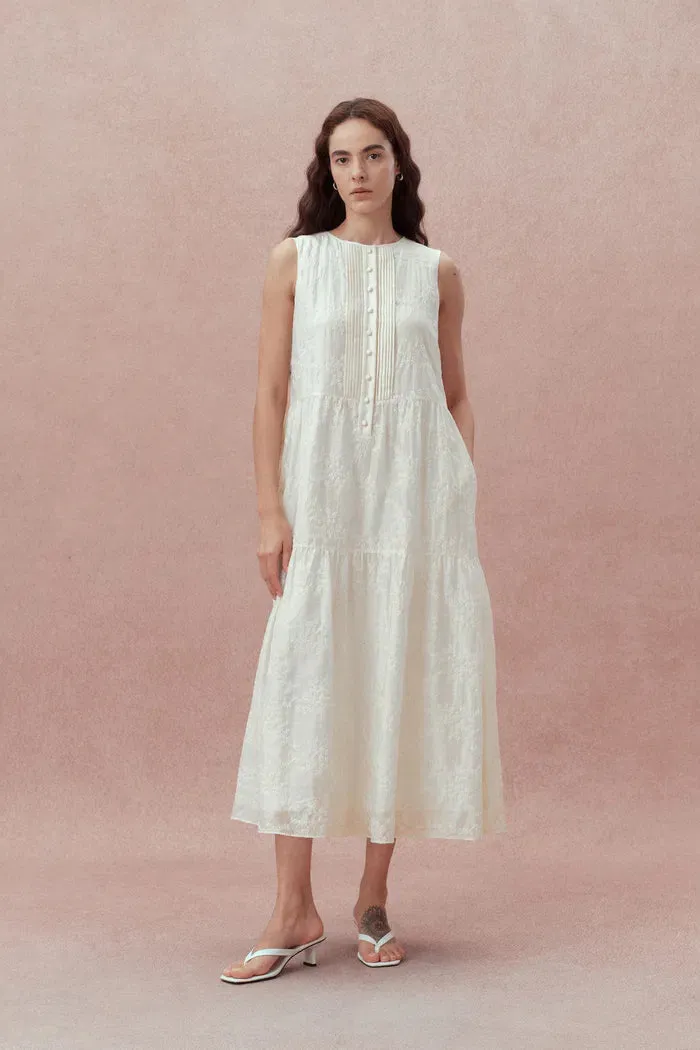 Stella Sleeveless Dress in Lyocell Embroidery sold by Fabrique product image thumbnail 5