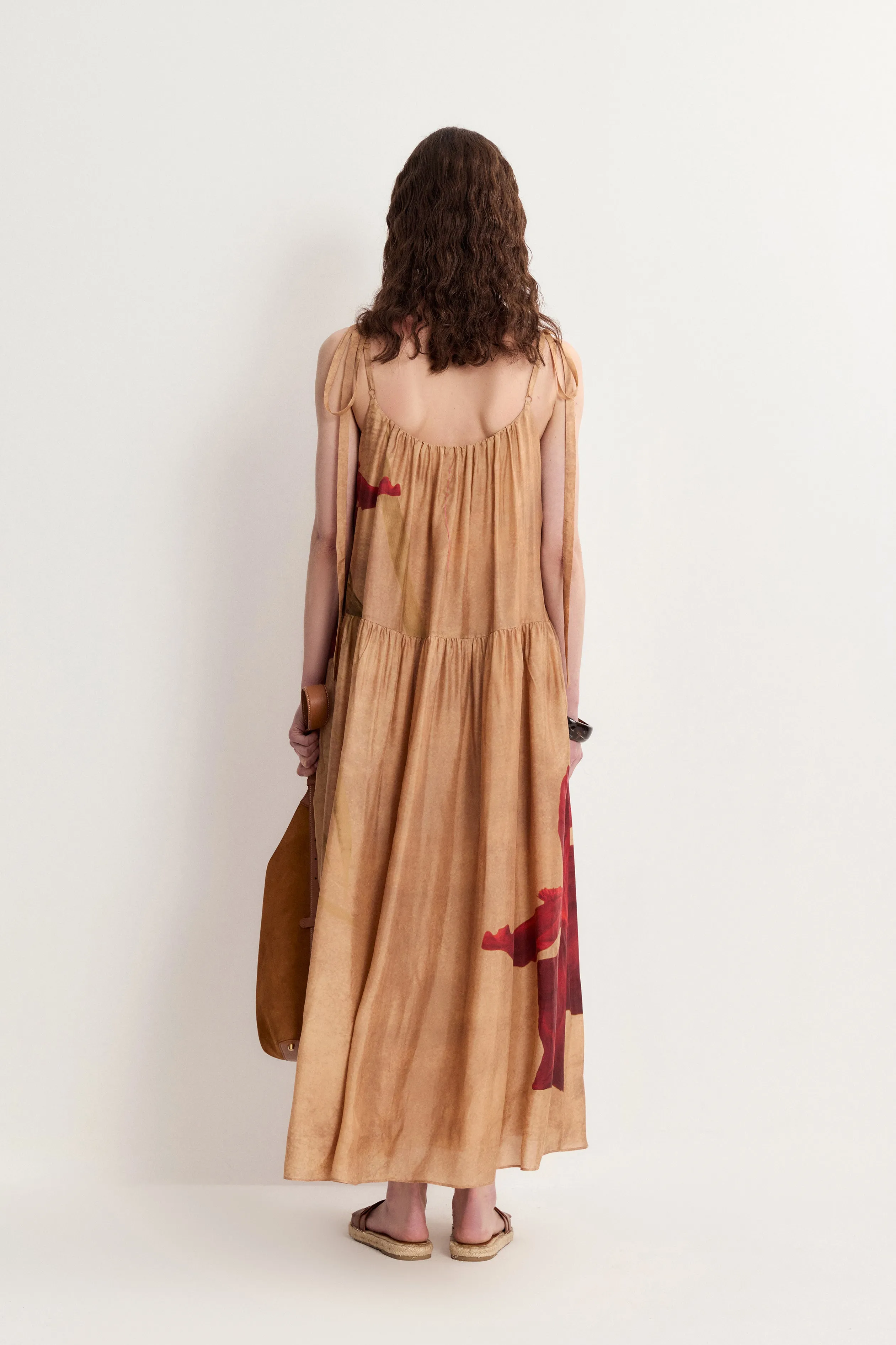 Abby Crimson Iris Flora Sleeveless Dress in Lyocell sold by Fabrique product image thumbnail 2