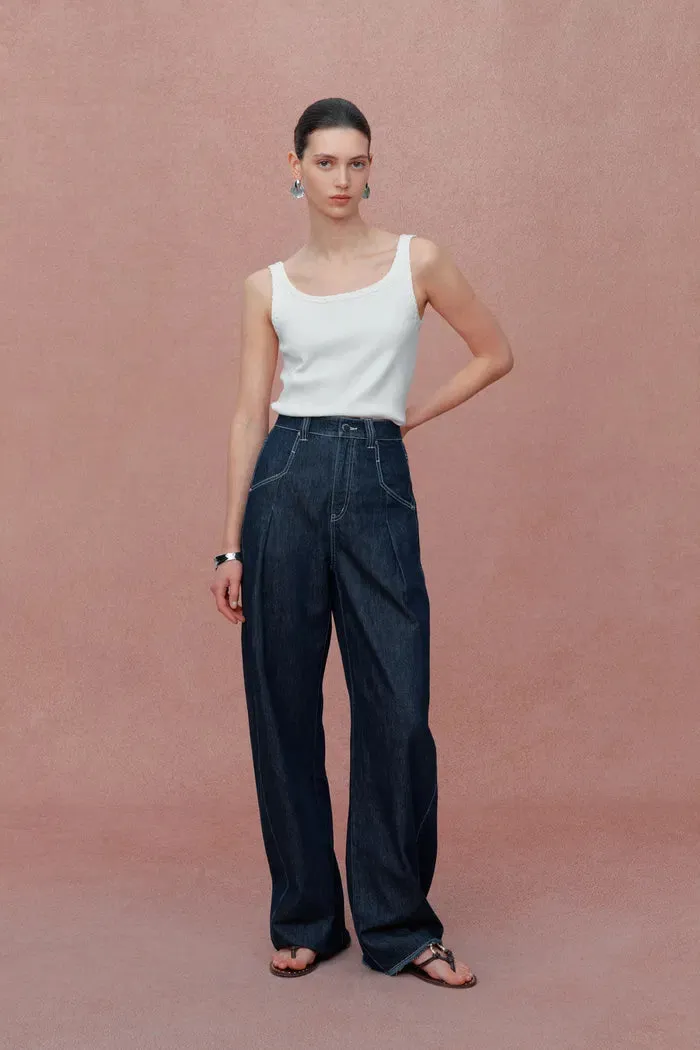 Dries Braided White Tank Top in Tencel-Silk Knit sold by Fabrique product image thumbnail 3