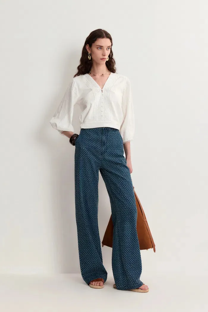 Sunny Wide Leg Jeans in Cotton Denim sold by Fabrique product image thumbnail 5