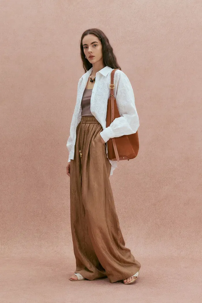 Adeline Hand Sewn Sequin Jacquard Button-Up Shirt in Cotton sold by Fabrique product image thumbnail 5