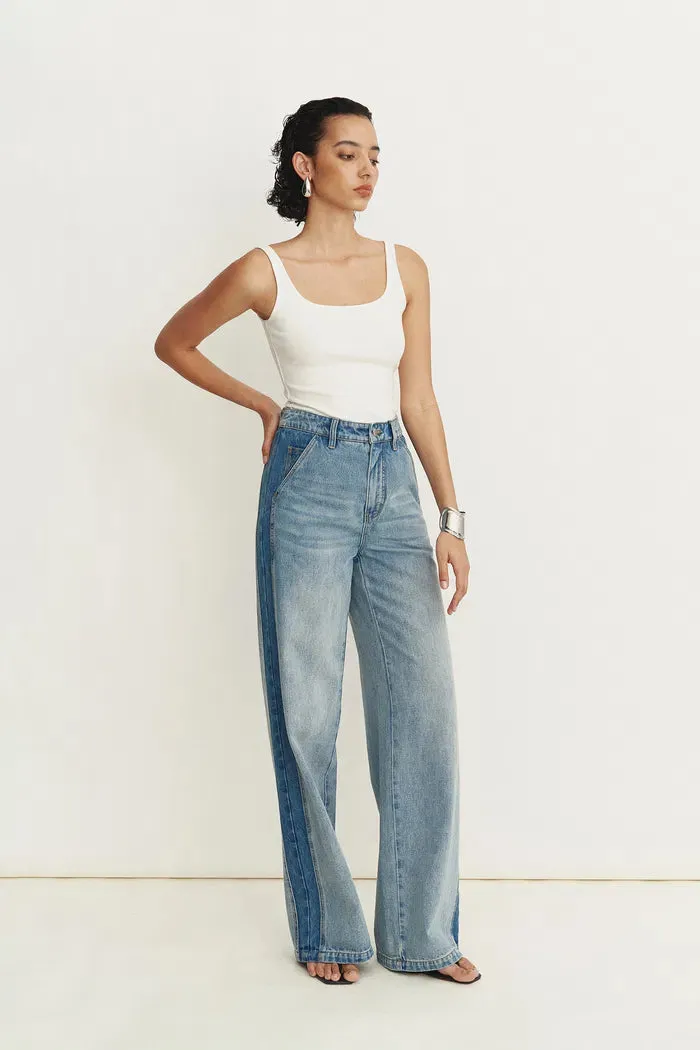 Liz Square Neck Body Con Sleeveless Tank Top in High-Stretch Ribbed Knit sold by Fabrique product image thumbnail 4