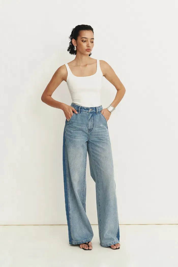 Liz Square Neck Body Con Sleeveless Tank Top in High-Stretch Ribbed Knit sold by Fabrique