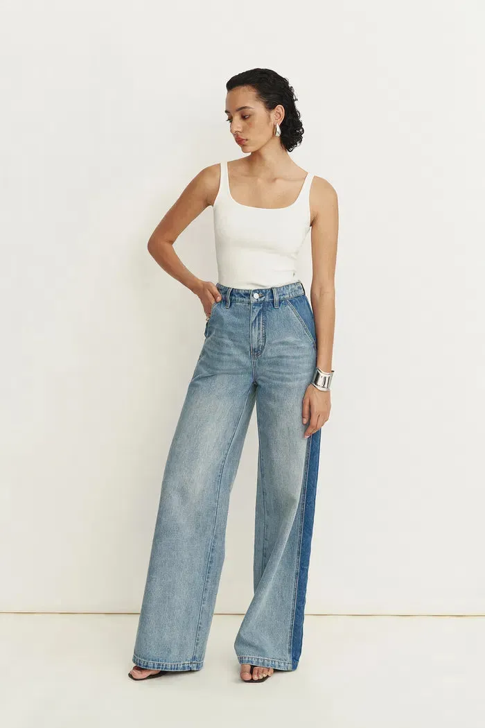 Liz Square Neck Body Con Sleeveless Tank Top in High-Stretch Ribbed Knit sold by Fabrique product image thumbnail 5