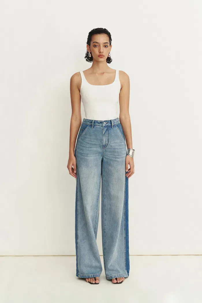 Liz Square Neck Body Con Sleeveless Tank Top in High-Stretch Ribbed Knit sold by Fabrique product image thumbnail 3