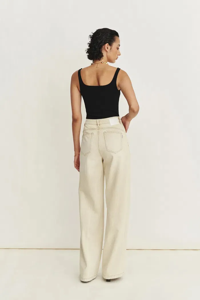 Liz Square Neck Body Con Sleeveless Tank Top in High-Stretch Ribbed Knit sold by Fabrique product image thumbnail 5