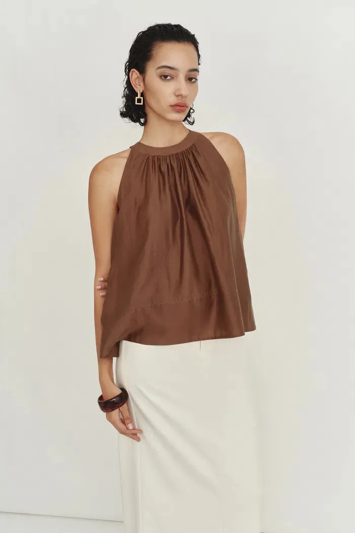 Leah Brown Halter Camisole Top in Lyocell sold by Fabrique product image thumbnail 5