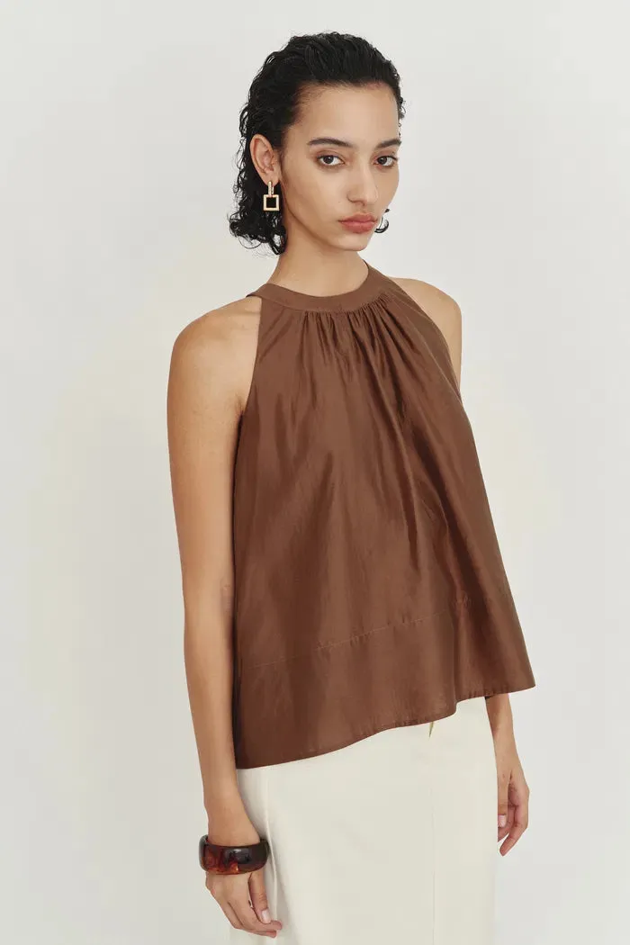 Leah Brown Halter Camisole Top in Lyocell sold by Fabrique product image thumbnail 2