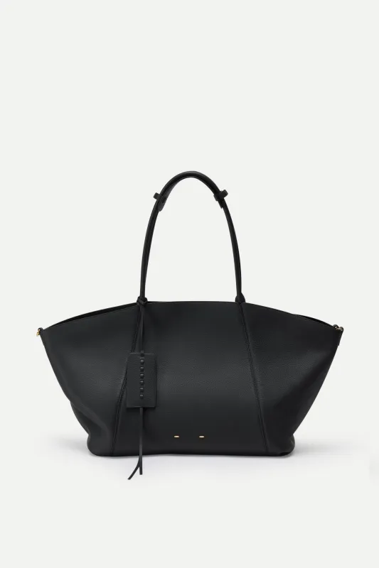 Brera Convertible Tote Bag Large in Full Grain Leather and Suede made by Fabrique