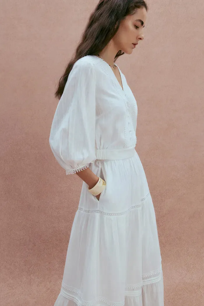 Elli Embroidery Puff Sleeve Blouse Top in Cotton sold by Fabrique product image thumbnail 5