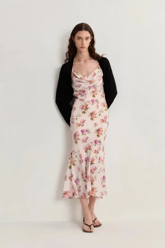 Shrug Semi Sheer Cardigan in Tencel-Silk Knit sold by Fabrique