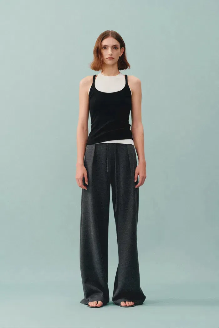 Kelly Pleated Wide Leg Track Pants in Cotton Modal Blend sold by Fabrique product image thumbnail 5
