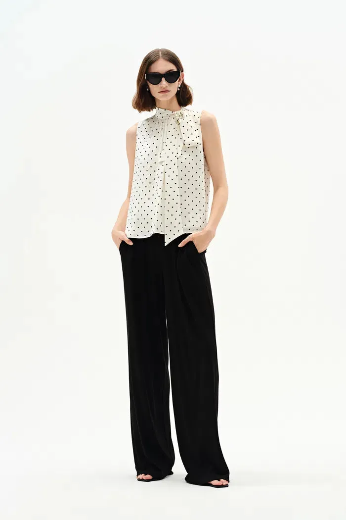 Elen Polka Dot Halter Neck Sleeveless Top in Mulberry Silk sold by Fabrique product image thumbnail 4
