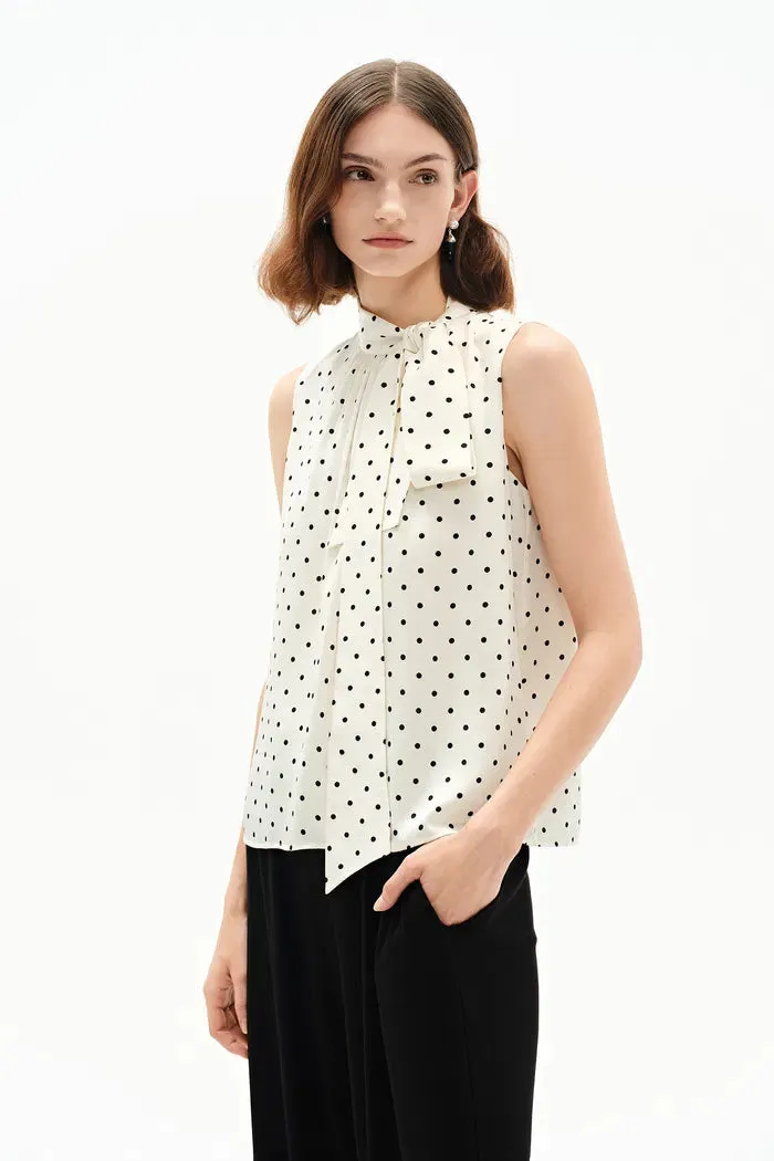 Elen Polka Dot Halter Neck Sleeveless Top in Mulberry Silk sold by Fabrique product image thumbnail 2