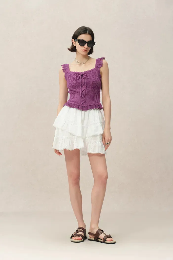 Vicky Ruffle Mini Skirt in Fine Cotton Voile sold by Fabrique product image thumbnail 5