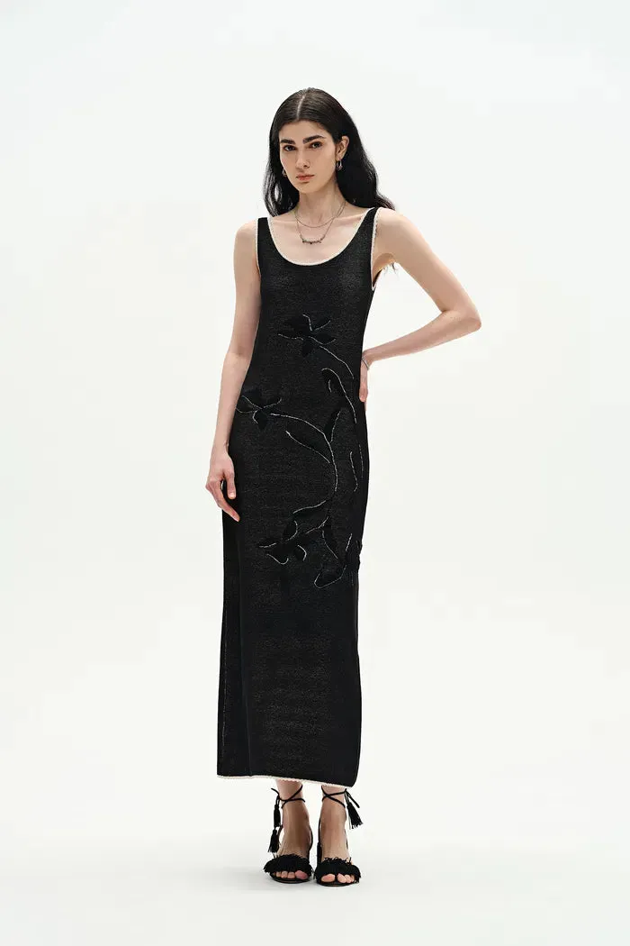 Nora Maxi Dress in Cotton Blend Knit sold by Fabrique