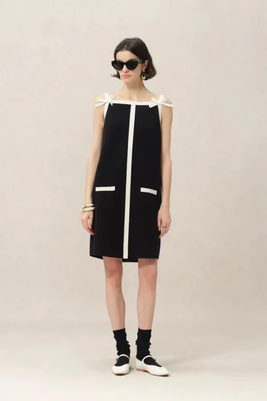 Mary Bow Dress in Technical Lyocell Knit sold by Fabrique