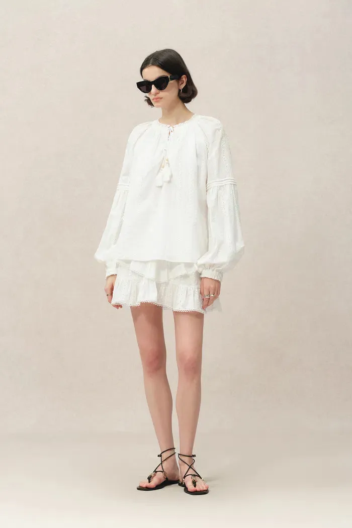 Vicky Puff Sleeve Top in Fine Cotton Voile sold by Fabrique product image thumbnail 5