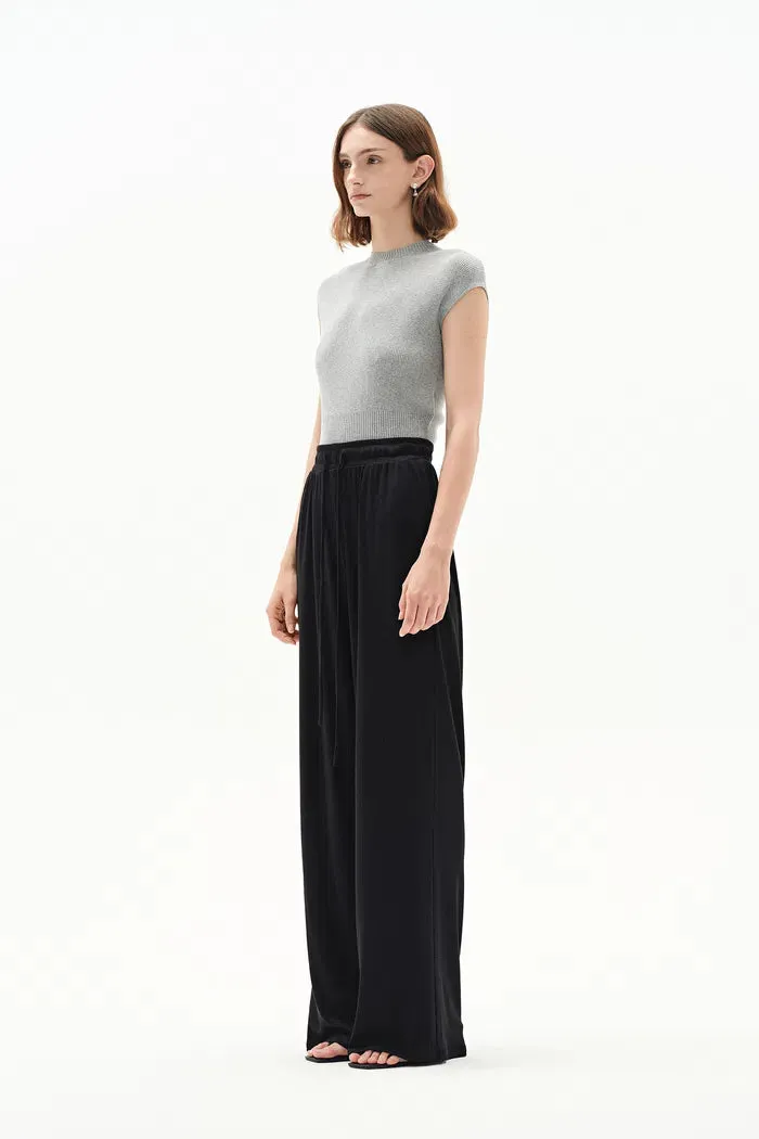 Lara Wide Leg Comfy Pants in Modal-Acetate Knit sold by Fabrique product image thumbnail 4