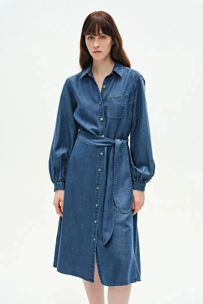 Lia Long Sleeve Dress in Lyocell Denim sold by Fabrique product image thumbnail 5