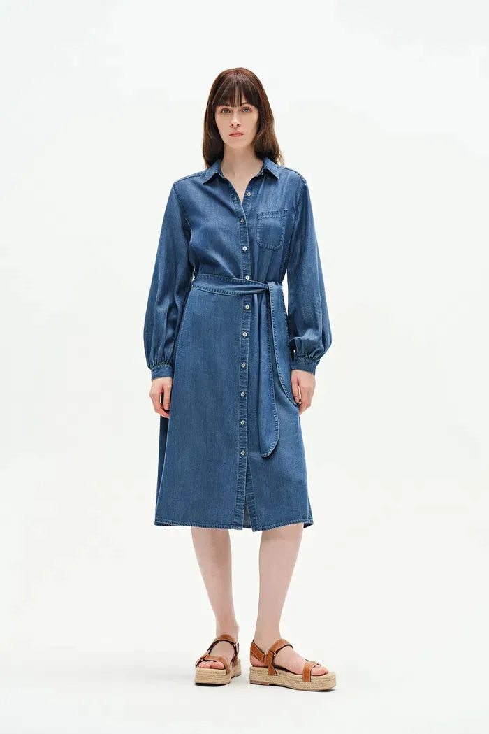 Lia Long Sleeve Dress in Lyocell Denim sold by Fabrique product image thumbnail 3