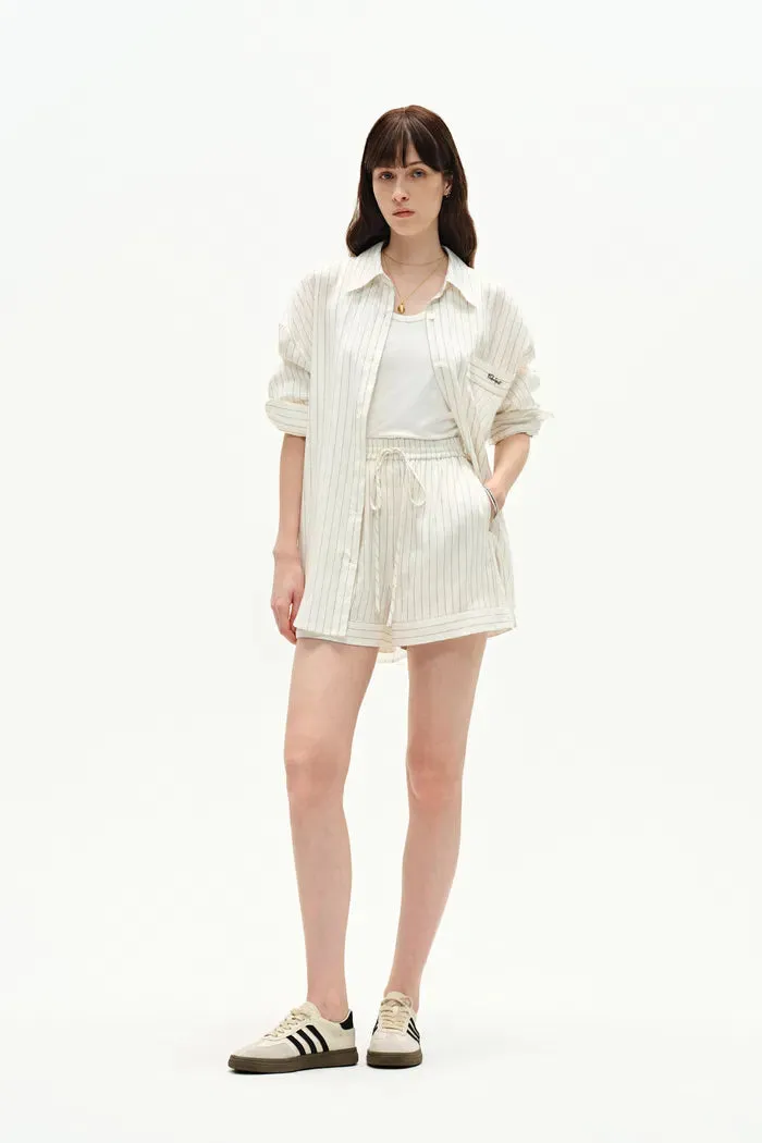 Blakeney Striped Shirt Suit in Linen Blend sold by Fabrique