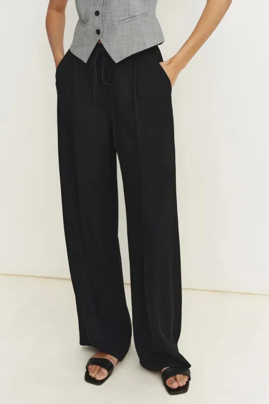 Shakti Barrel Leg Casual Pants in Silk-Like Acetate sold by Fabrique